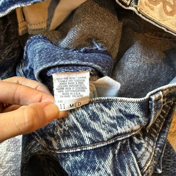 Vintage 90s Lee High Rise Jeans Acid Wash Made in USA Size 28 100% Cotton - Picture 10 of 10